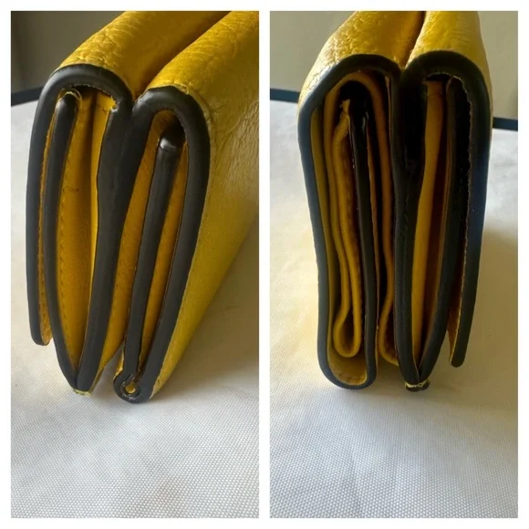 FENDI Peekaboo Yellow Leather Mini Wallet - Picture 5 of 14